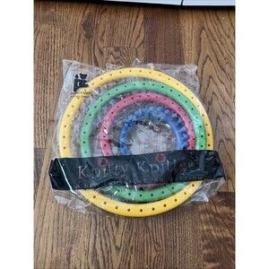 Knifty Knitter Provo Craft Round Knitting Set of 4 Looms Red Green Blue Yellow